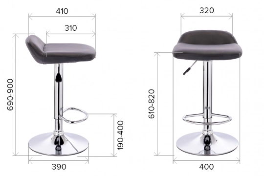Стул барный Everprof Form Экокожа Красный - 5